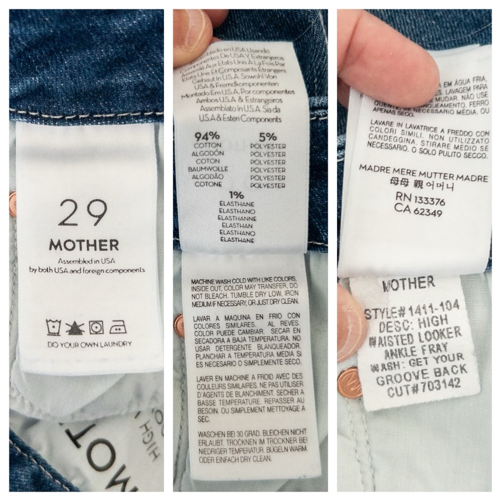 Mother High Waisted Looker Ankle Fray Skinny Jeans Size 29 - Picture 8 of 11